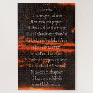 Psalm 23, Dark Red Sky, 1014 Stk., Schwieriges Puz Puzzle