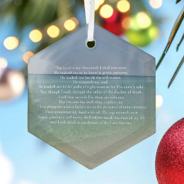 Psalm 23 Der Herr ist die Weihnachtskirche meines  Ornament Aus Glas