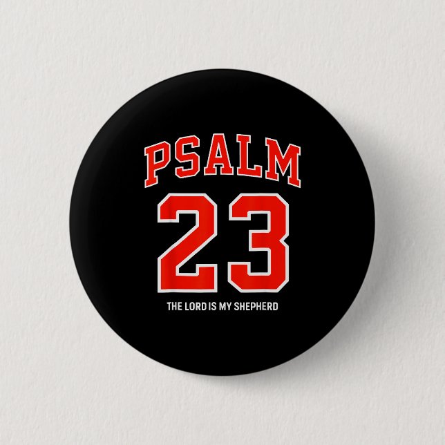Psalm 23 Der Herr ist mein Hirte Christlicher Fußb Button (Vorderseite)