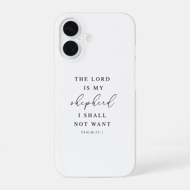 Psalm 23 Der Herr ist mein Hirte iPhone 16 Hülle (Rückseite)