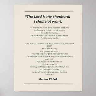 Psalm 23 Der Herr ist mein Hirte Kunst Druck Poster