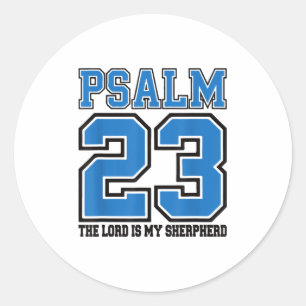 Psalm 23 Der Herr ist mein Hirte Lustiges Christli Runder Aufkleber