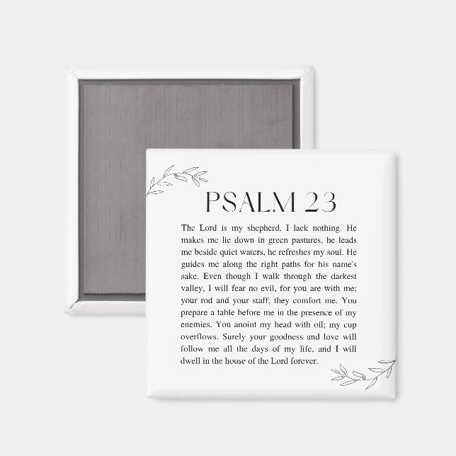 Psalm 23 Der Herr ist mein Hirte Magnet (Vorderseite/Rückseite)