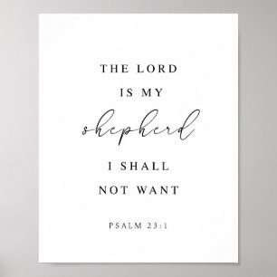 Psalm 23 Der Herr ist mein Hirte Poster