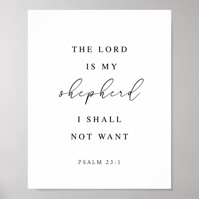 Psalm 23 Der Herr ist mein Hirte Poster (Vorne)