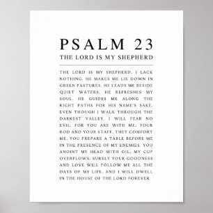 Psalm 23 Der Herr ist mein Hirte Poster