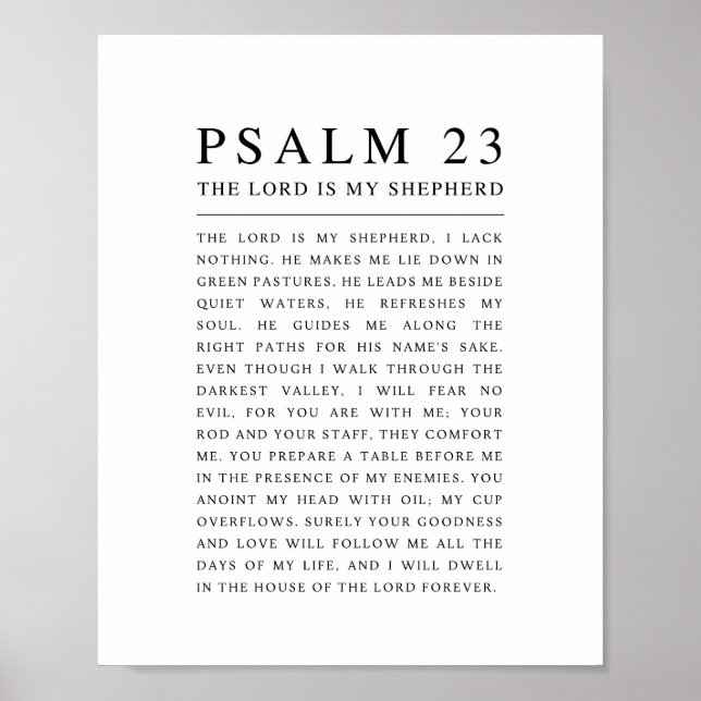 Psalm 23 Der Herr ist mein Hirte Poster (Vorne)