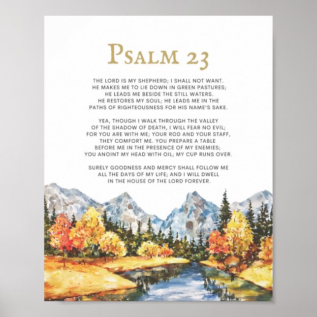 Psalm 23 Der Herr ist mein Hirte Poster (Vorne)