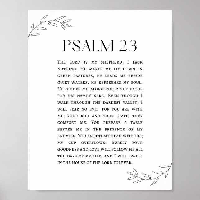 Psalm 23 Der Herr ist mein Hirte Poster (Vorne)