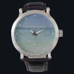 Psalm 23 Der Herr ist mein Hirte Schöner Strand Armbanduhr<br><div class="desc">Schöne Strandfotografie auf einer Armbanduhr mit dem 23. Psalm: Der Herr ist mein Hirte. Ich werde nicht gewollt. Er bringt mich dazu, mich in grüne Weiden zu legen. Er führt mich neben den stillen Wassern. Er erfrischt mein Soul. Diese hübsche Christliche Bibelsau ist ein wunderbares Geschenk für eine Kirche oder...</div>