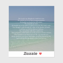 Psalm 23 Der Herr ist mein Hirte Schöner Strand Aufkleber