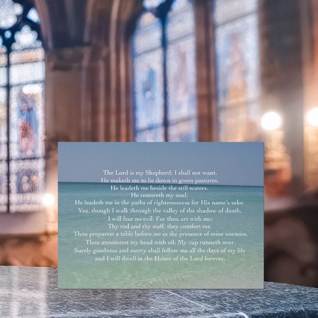 Psalm 23 Der Herr ist mein Hirte Schöner Strand Karte (Von Creator hochgeladen)