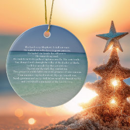 Psalm 23 Der Herr ist mein Hirte Schöner Strand Keramik Ornament