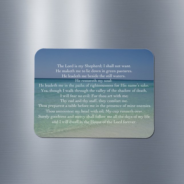 Psalm 23 Der Herr ist mein Hirte Schöner Strand Magnet (Von Creator hochgeladen)