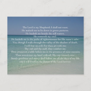 Psalm 23 Der Herr ist mein Hirte Schöner Strand Postkarte