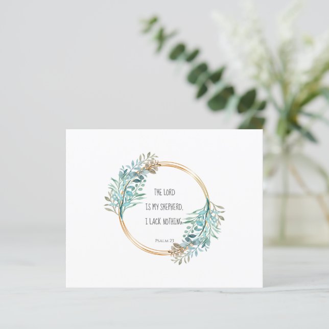 Psalm 23 Der Herr ist mein Hirte, Schrift (Stehend Vorderseite)