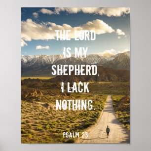 Psalm 23 Der Herr ist mein Hirte, Schrift Poster
