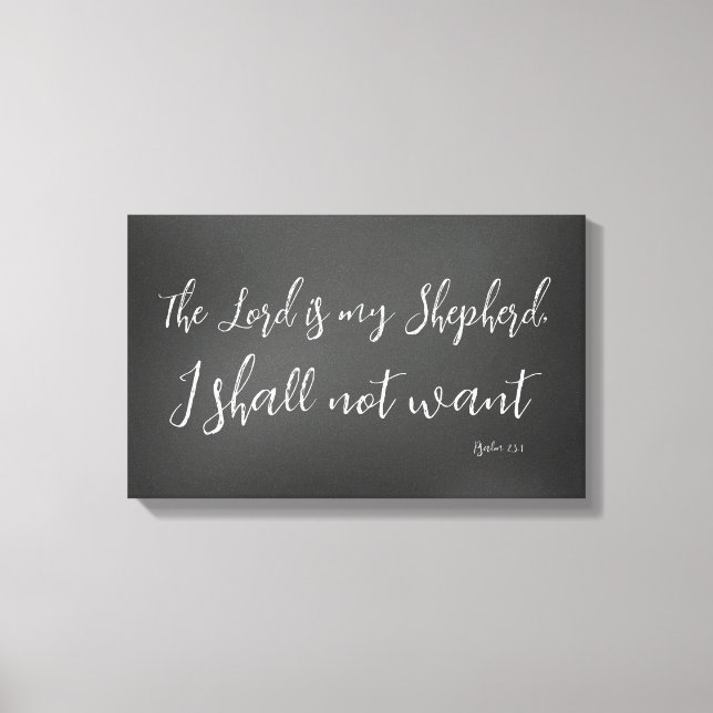 Psalm 23 Der Herr ist mein Schäferbibel Verse Leinwanddruck (Vorderseite)
