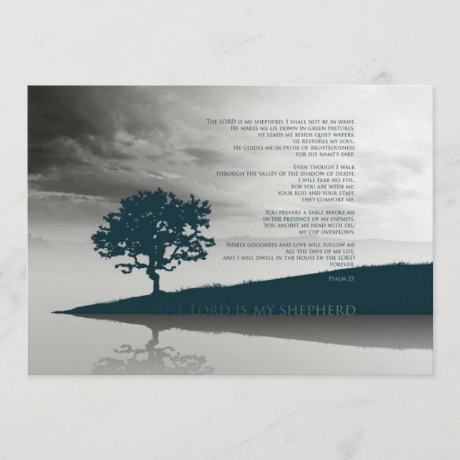 Psalm 23 Der Herr ist meine Shepperd-Postkarte (Vorderseite)