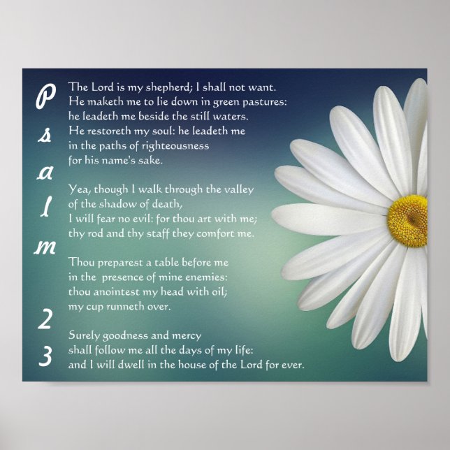 Psalm 23 - Der LORD ist mein Hirte Poster (Vorne)