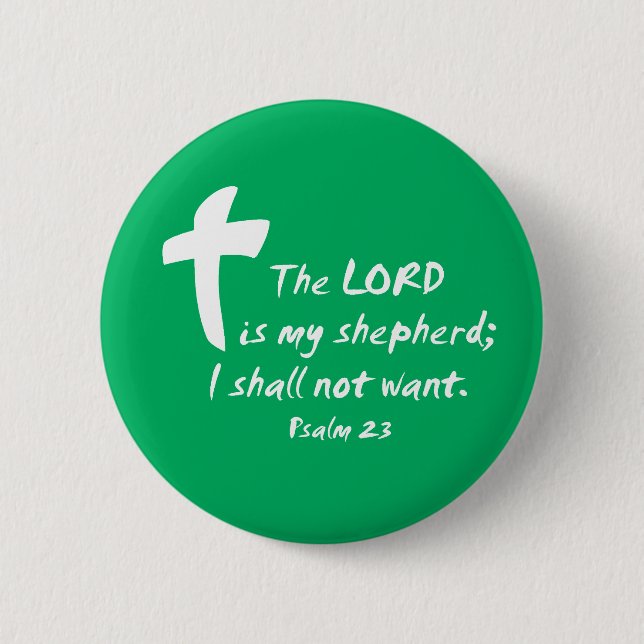 Psalm 23: Der Lord ist mein Schäfer Button (Vorderseite)