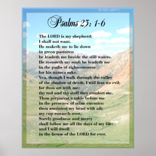 Psalm 23-DRUCKENDER POSTER