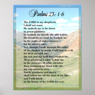 Psalm 23-DRUCKENDER POSTER
