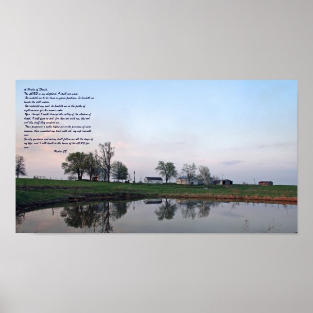 Psalm 23, Farm Pond Poster (Vorne)