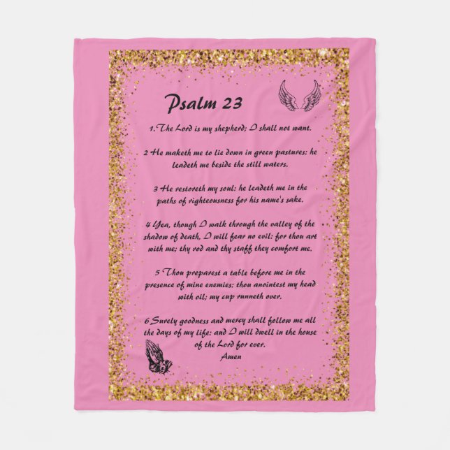 Psalm 23 fleecedecke (Vorderseite)