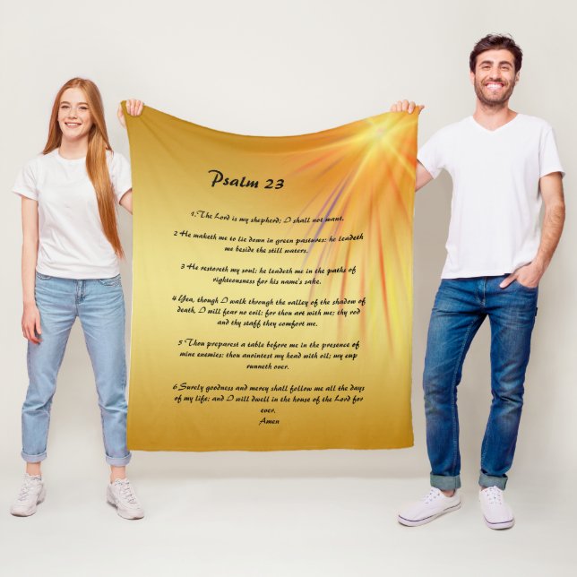 Psalm 23 Fleecedecke (Beispiel)