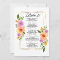 Psalm 23 Florales geometrisches Rahmenwerk