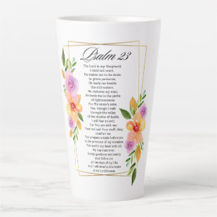 Psalm 23 Florales geometrisches Rahmenwerk Milchtasse