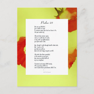Psalm 23. Gedicht Postkarte