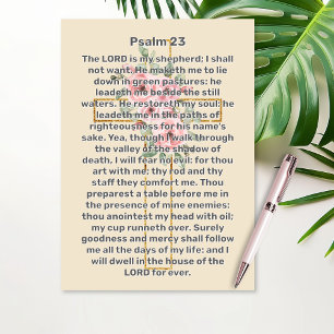 Psalm 23 Goldkreuz Feier des Lebens Trauerfeier  Einladung