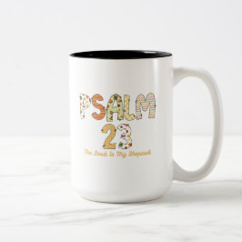 Psalm 23 Herbstschrift Zweifarbige Tasse