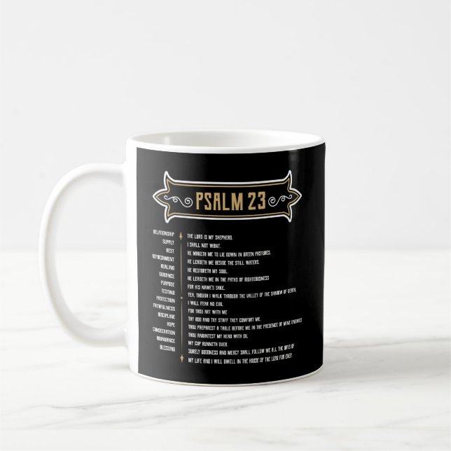Psalm 23 Herr ist mein Hirte Kaffeetasse (Links)