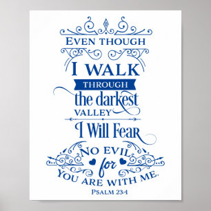 Psalm 23 - Ich werde vor keinem Übel fürchten Poster