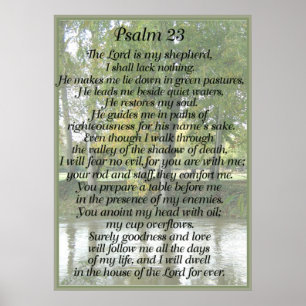 Psalm 23 im Hintergrund des Oxford Parks Poster