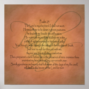 Psalm 23 KJV Christlich Bibelverse Poster