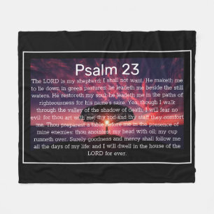 Psalm 23 KJV Christlich Blanket Fleecedecke