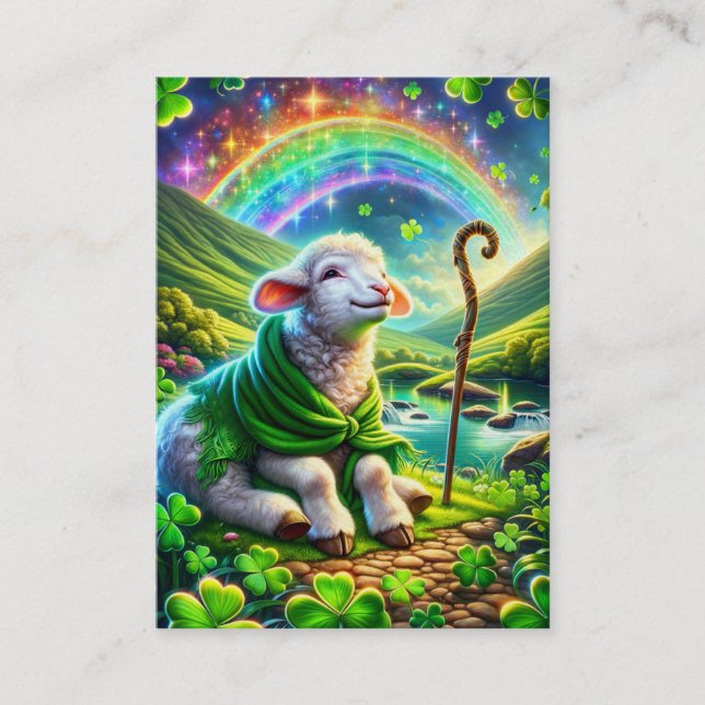 Psalm 23 KJV Karten - Serene Lamb (Vorderseite)