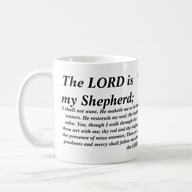 Psalm 23 - KJV-, Tasse (Links)