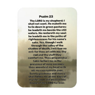Psalm 23 Lake Reflections Christlich Magnet