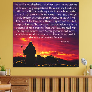 Psalm 23 leinwanddruck