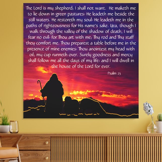 Psalm 23 leinwanddruck (Insitu (Wohnzimmer))