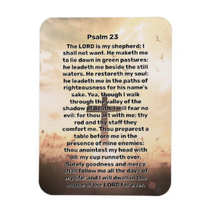 Psalm 23 Leuchtkreuz Magnet