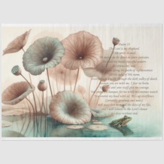 Psalm 23 Lotus, Froschteich Seidenpapier