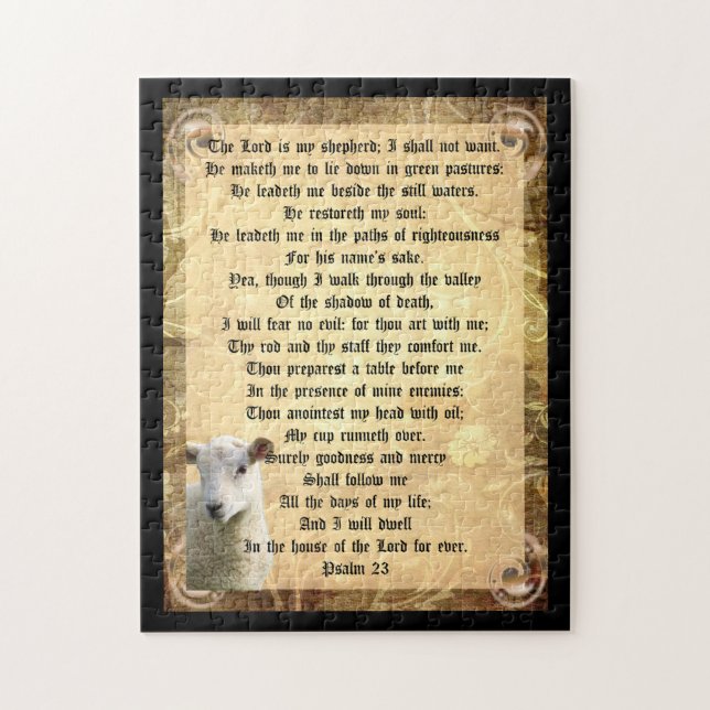 Psalm 23 mit Lamm Puzzle (Vertikal)