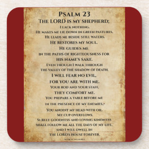 Psalm 23 {NHEB-Version.} Getränkeuntersetzer