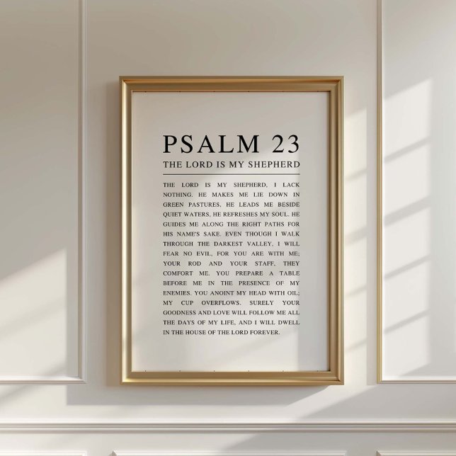 Psalm 23 NKJV Bibel Der Herr ist mein Hirte Poster (Von Creator hochgeladen)